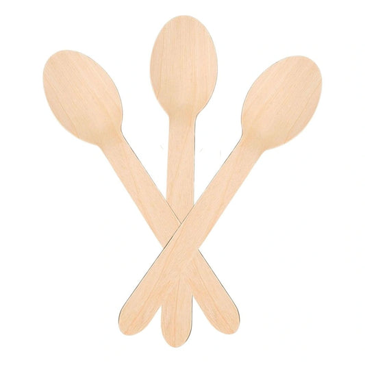 100 Pcs Wooden Spoon Cutlery (10 Per Box)