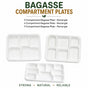 Compartment Bagasse Plate - Rectangle