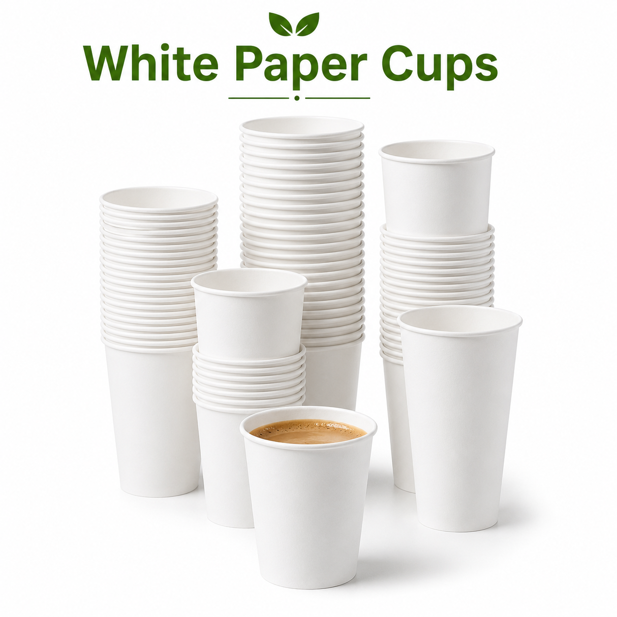 Single Wall White Paper Cup