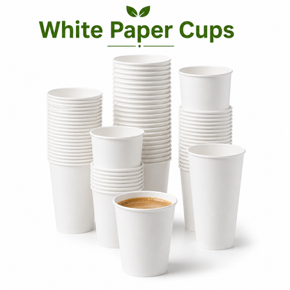 Single Wall White Paper Cup